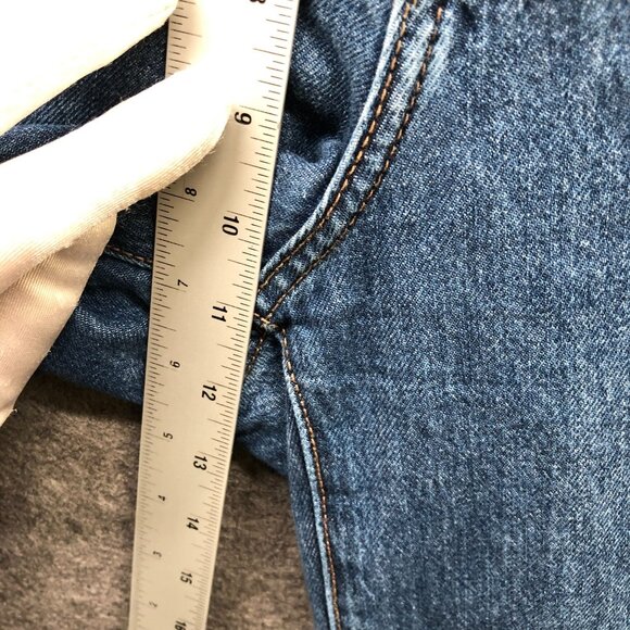 Old Navy Drapey High Rise Baggy Jeans Womens 4 Blue Cotton Wide Leg - Picture 7 of 10